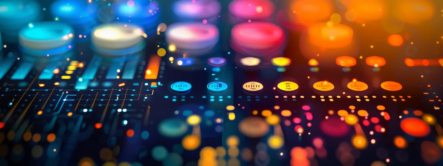 a dramatic split-screen comparison showcases the vibrant interfaces of zapier and integromat, with bold colors and dynamic graphs representing their workflow automation capabilities under soft, focused lighting.