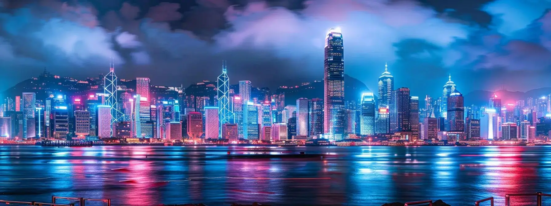 a futuristic cityscape illuminated by vibrant neon lights, showcasing sleek skyscrapers and advanced digital displays that symbolize the transformative impact of ai agents in business by 2025.