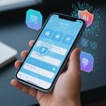 Mobile app interface showcasing security features in AI-driven development