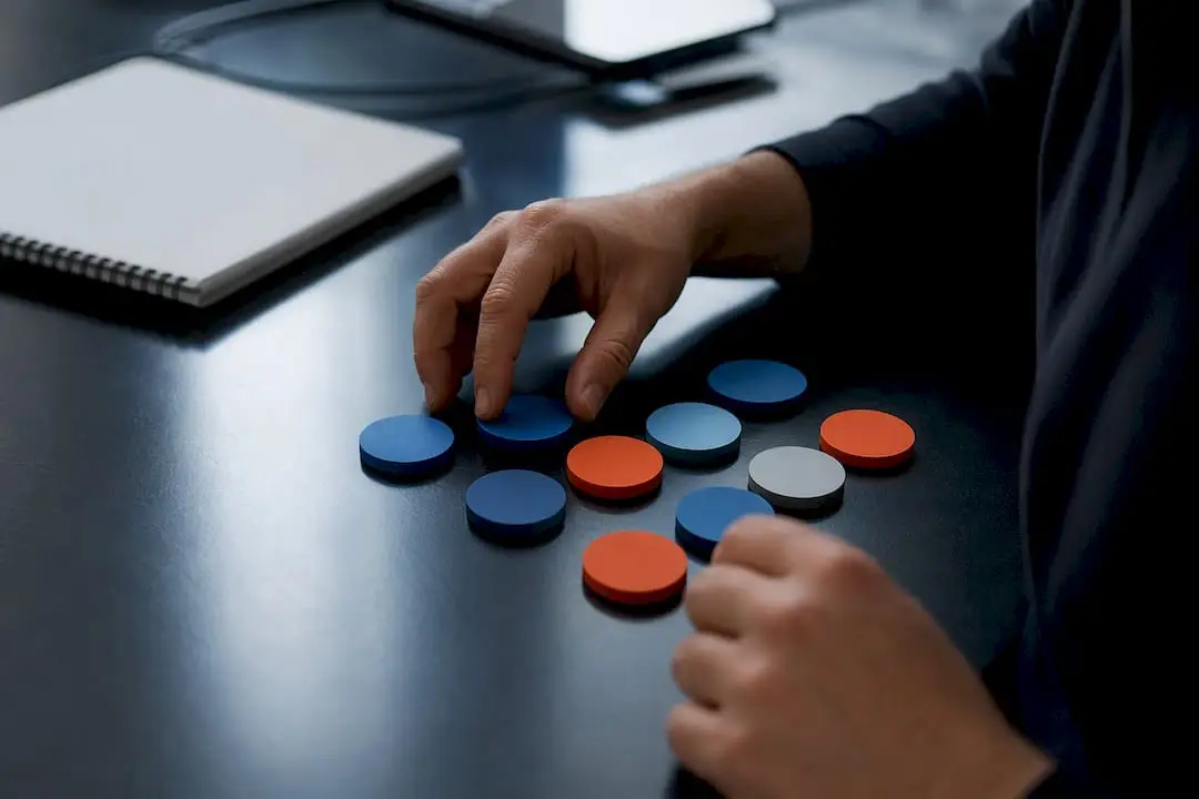 Hands prioritizing AI governance gaps tokens