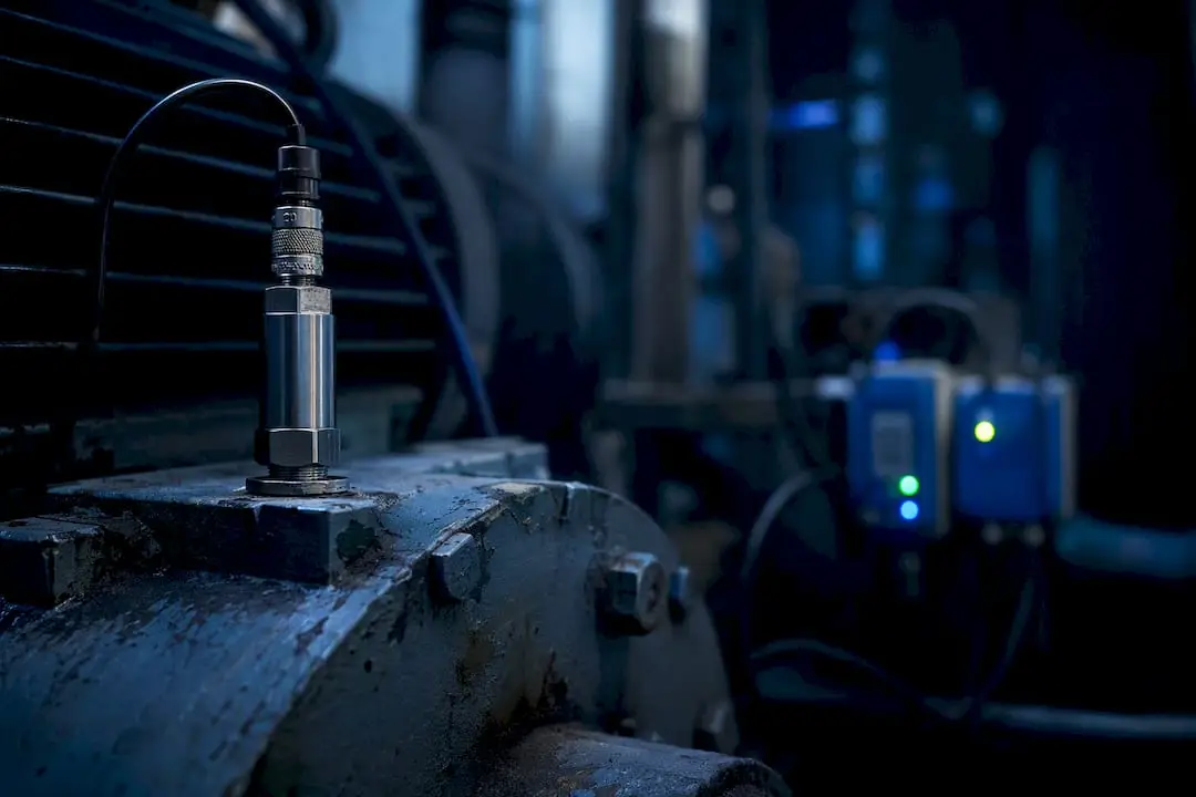 Vibration sensor on industrial machine