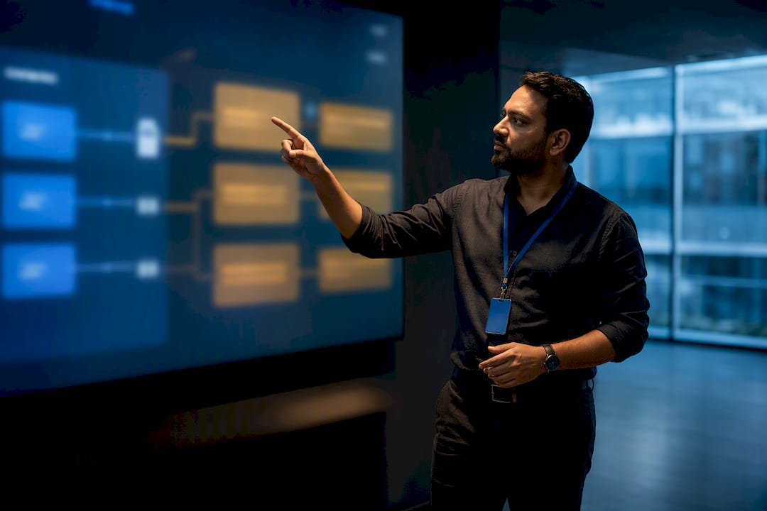 Engineer validating ERP AI integration architecture