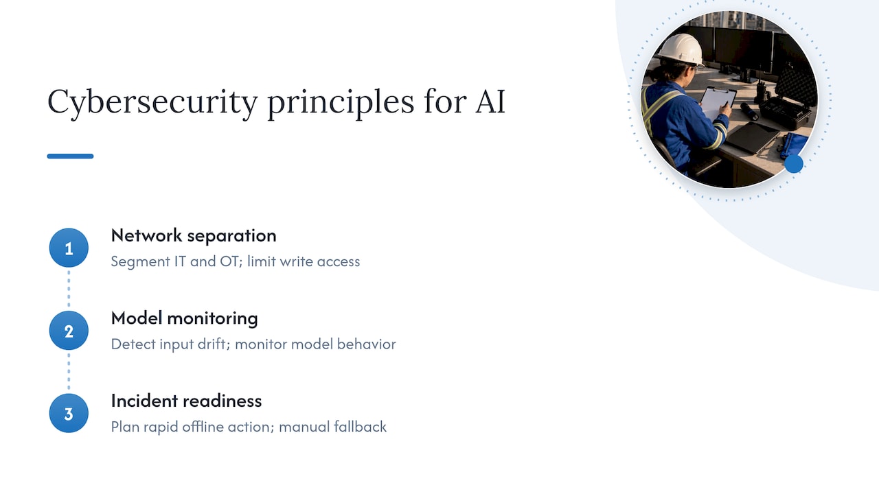Cybersecurity considerations for AI systems in critical oil sands infrastructure — overview diagram